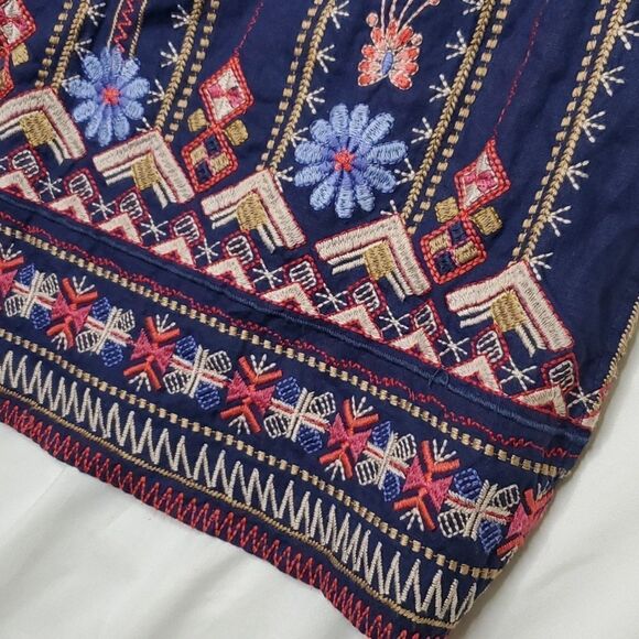 JOHNNY WAS MAXI EMBROIDERED COUNTRY FLORAL BOHO BOHEMIAN SKIRT MEDIUM SMALL S - Picture 5 of 16